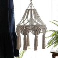 thumbnail image 5 of Woven Lamp Shade Macrame Wall Hanging Lamp Room Coffee Restaurant Decoration Tapestry Lampshade Bedroom Decor hwy, 5 of 5