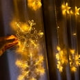 thumbnail image 2 of Twinkle Star 138 LED 12 Star Snowflake Curtain String Lights, Remote Control Window Curtain Lights with 8 Flashing Modes for Christmas, New Year, Wedding, Party, Home Decor (Warm White), 2 of 5