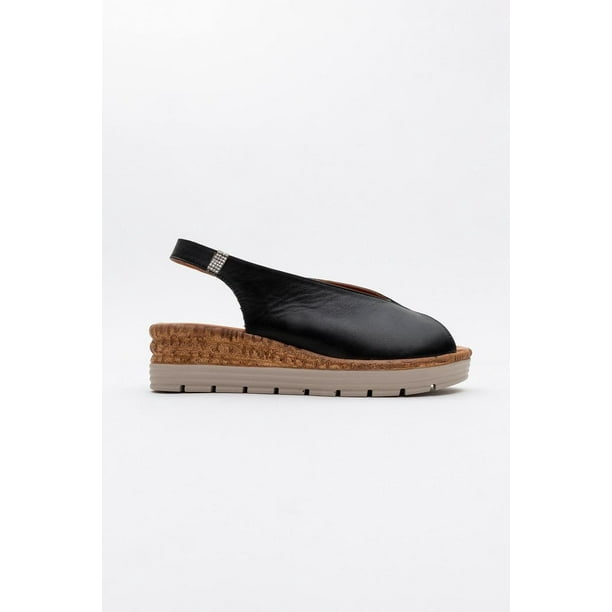 Blom - Sandalia de Plataforma de Piel Negra negro 23 CM