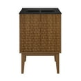 thumbnail image 6 of Bosse 24" Freestanding Bathroom Vanity in Brown Oak with Black 3-Hole Centerset Sink Top, 6 of 11