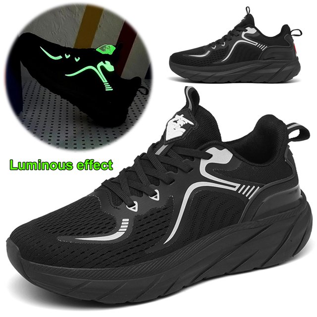 Zapatos para Correr Profesionales Likrtyny Transpirables Suela Gruesa Negro 43
