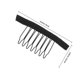 thumbnail image 2 of unbranded 50Ud Peines Para Pelucas Con Clips De Y De 7 En Color Negro, 2 of 7