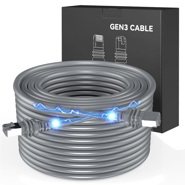 Motito Starlink Cable Gen 3 Cable Starlink Gen 3 De Alta Velocidad De 100 Pies/30,5 M Para Satélite Starlink Standard V3 Reemplazo Impermeable Cable Ethernet Starlink Kit De Internet Satelital Para Ex