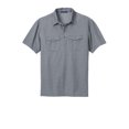 thumbnail image 5 of Port Authority Oxford Pique Double Pocket Polo-S (Monument Grey/ White), 5 of 6