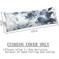 thumbnail image 3 of Florals Body Pillow Cover Navy Watercolor Flowers Long Pillow Case with Zipper Decorative Bedding Pillowcase Boho Floral Throw Pillow Covers Soft Cushion Pillow Case for Bedroom,20"x54",Blue White, 3 of 5
