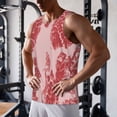thumbnail image 5 of Cauagu Red Meat Print Men's Sleeveless Muscle Shirts,Tank Tops Quick Dry Workout Tank Top Gym Muscle Tee Fitness Bodybuilding T Shirt for Men-Small, 5 of 7