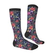 thumbnail image 3 of Balery Floral Printed Novelty Socks Men's Women's Crew Socks Sports Socks Knee High Socks Cotton Socks Quirky and Cool Socks, 3 of 9