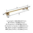 thumbnail image 6 of Amerock Stature Champagne Bronze 24 inch (610mm) Towel Bar, 6 of 8