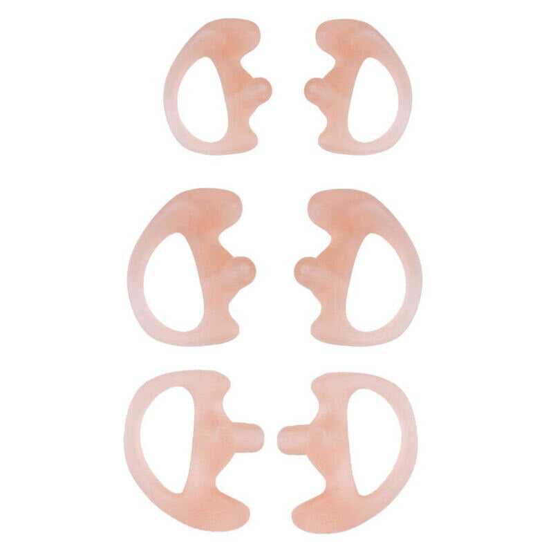 Earmold Earplug for Walkie Talkie Air Acoustic Earpiece Headset Remtise Replacement Soft Silicone Ear Buds for BaoFeng Motorola Kenwood Two-Way Radios Pink, 4 Pairs-Medium