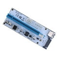 thumbnail image 2 of ziyahi VER008S PCI -E 1X to 16X Extender 60CM PCIE Riser Card + 4Pin 6Pin SATA Power Interface + LED for Miner blue 1Set, 2 of 6
