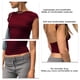 thumbnail image 4 of Camiseta ajustada sin espalda,Camiseta sin espalda de manga corta sin espalda de verano con espalda abierta Diseño aerodinámico, 4 of 5
