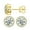 Gold Halo Round, variant on Moissanite Halo Earrings Stud Screw Back 0.2-8.0ct 3-10mm 18K White Gold Plated 925 Sterling Silver Lab Round Cut Brilliant Moissanite Halo Earrings for Women Men
