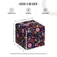 thumbnail image 2 of Rateoe Dancing Skeletons Floral Garden Pattern Tissue Box Cover, Modern Square Decorative Leather Facial Paper Case Organizer Holder Dispenser 5X5X5'', 2 of 8