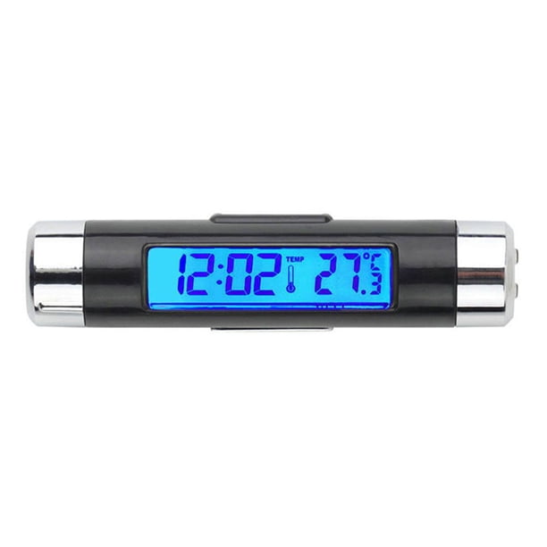 Billuyoard Reloj Digital LCD de temperatura para coche, accesorio automático 2 en 1, salida de ventilación de aire, termómetro con Clip Decoración del hogar