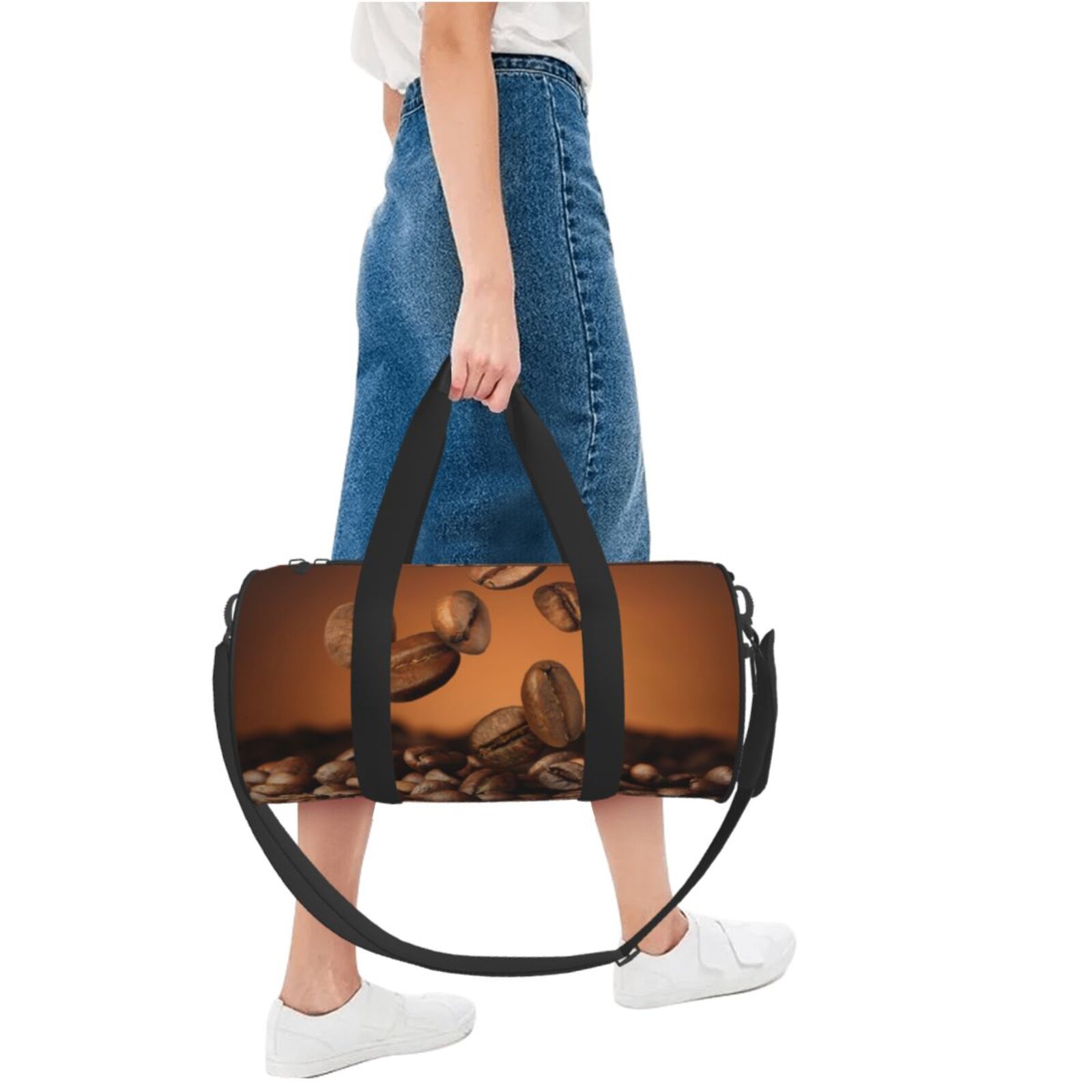 Defioc Coffee Beans for Travel Duffle Bag,Weekender Bag Carry On Tote Bags Hospital Bag Large Capacity Sport Gym Bag for Men Women Fit for Trave, Gym,Weekend