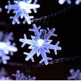thumbnail image 2 of Solar Christmas Snowflake Lights, 39FT 100 LED 8 Modes Cool White Fairy String Lights  for Outdoor Garden Holiday Party Patio Yard Christmas Decorations, 2 of 7
