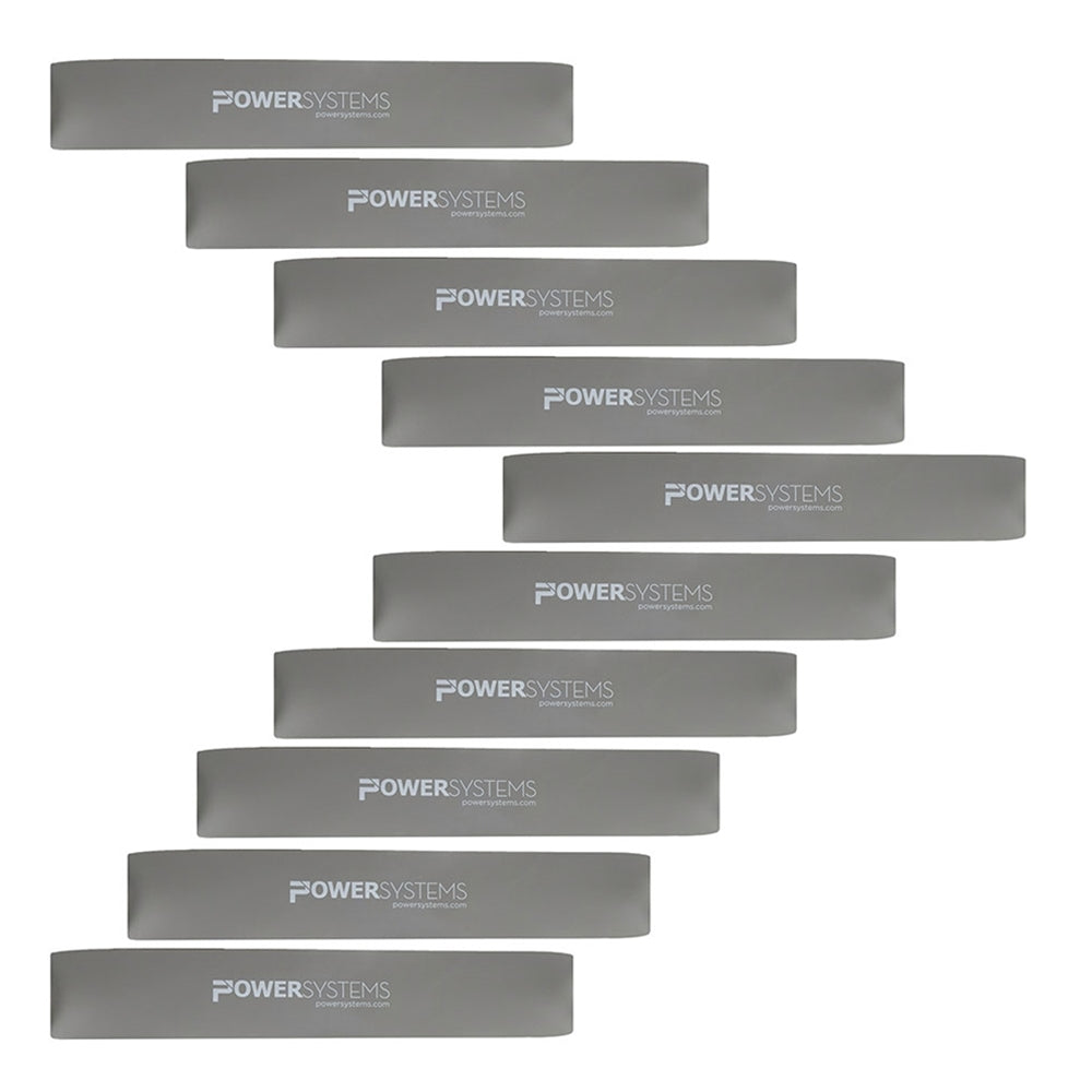 Power Systems Versa Loop 12 Inch Ultra Heavy 22-85 lb Durable Workout Resistance Band 10-Piece