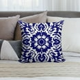 thumbnail image 6 of Blue And White Pioneer Flower Pillow Covers,Blue And White Pioneer Flower Throw Pillow Covers 24"×24" ,Living Room Sofa Couch Pillow Covers,Decorative Pillow Covers, 6 of 7