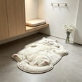 thumbnail image 6 of Cute Cat Shaped Rugs, Washable Soft Plush & Absorbent Floor Mat, Funny Cartoon Cat Carpet, For Entryway Rug Bathroom Tub, Shower Sink Kitchen Bedroom,F, 6 of 6
