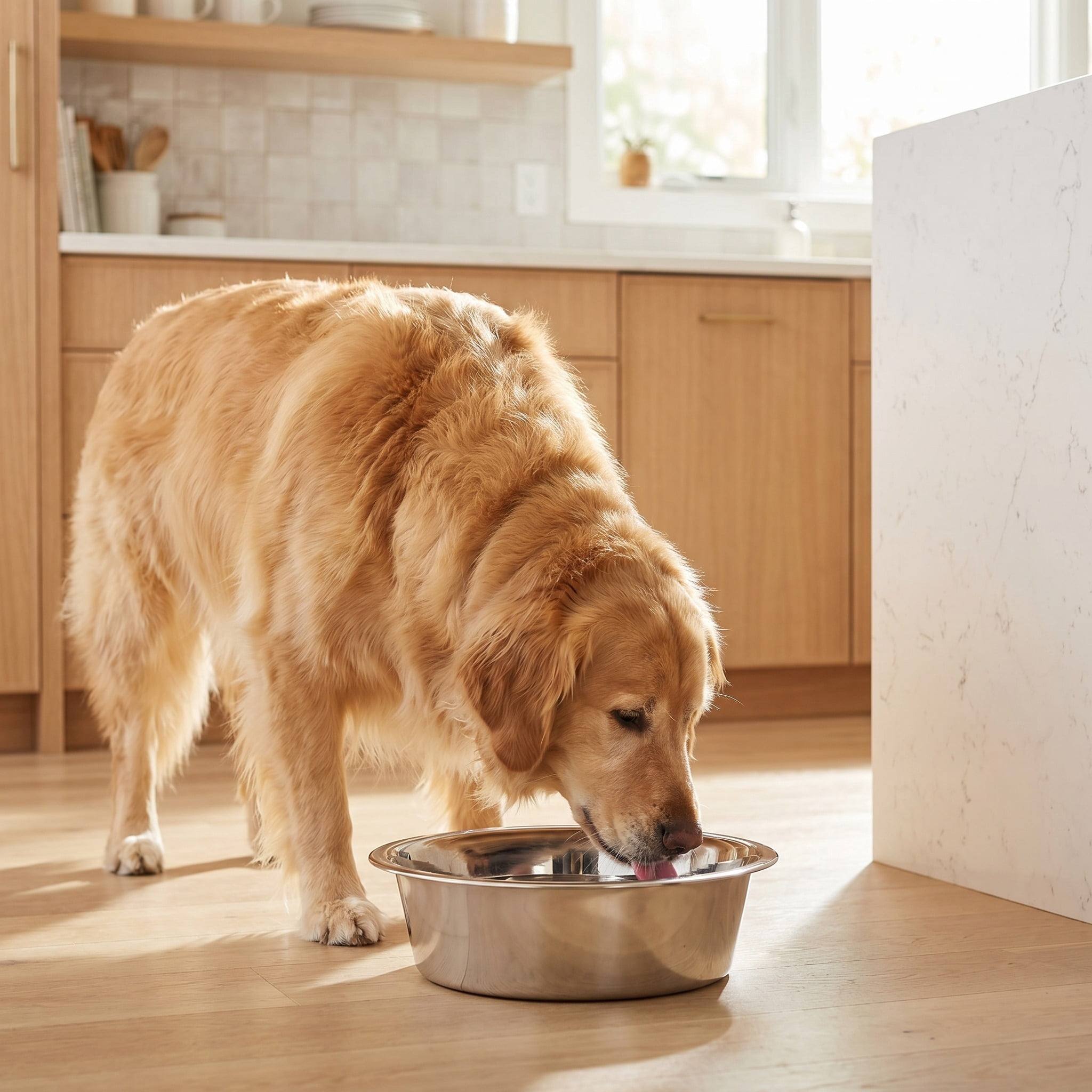 (3 pack) Vibrant Life Large 15.2-Cup Stainless Steel Pet Bowl, Silver