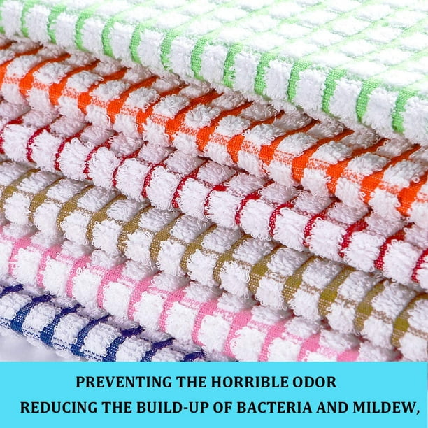 Kitchen Dish Towels 16 Inch x 25 Inch Bulk Cotton Kitchen Towels 6 Pack Dish Cloths for Washing Dishes Dish Rags for Drying Dishes Kitchen Wash