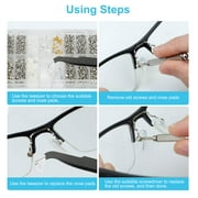 EEEkit Eyeglass Repair Kit, Eyeglass Screws Nose Pads, Precision Screwdriver Set with Tweezer, Repair Tool for Spectacles, Watch