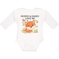 thumbnail image 3 of Inktastic Mommy and Daddy Love Me- little fox Boys or Girls Long Sleeve Baby Bodysuit, 3 of 5
