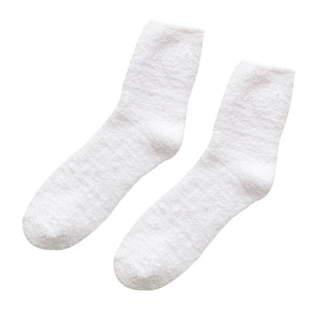 

3pcs Warm Cozy Thicken Coral Fleece Socks Men Women Winter Sleep Bed Sock white