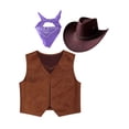 thumbnail image 3 of vastwit Kids Cowboy Costume for Boys Kids Cowgirl Halloween Cosplay Dress Up Western Rodeo Outfit Purple 4, 3 of 5