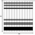 thumbnail image 2 of Striped Shower Curtain Black and White Stripes Modern Simple Boho Fabric Bathroom Curtains Decor Set with Hook(72" WX72 H), 2 of 2