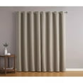 thumbnail image 3 of BLOCKADE 100% Blackout Lined Chambray Window Panel Pair, Beige (52x84), 3 of 4