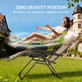 thumbnail image 4 of Outsunny Ensemble de 2 Chaises à Gravité Zéro avec Porte-Gobelet, Appuie-Tête, Brun Pâle, 4 of 10