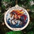 thumbnail image 3 of White Horse Stained Glass Suncatcher Ornament – Holiday Ornament with Text for Loved Ones, Family & Friends, Christmas 2025 Decoration, 3 of 6