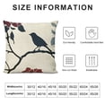 thumbnail image 5 of Shiartex  Throw Pillow Covers Canvas Floral Cartoon Shadow Bird Silhouette Cushion Cases for Couch Sofa Home Decoration Navy Blue Bird Red Flower 24x24in, 5 of 5