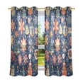thumbnail image 6 of Yayeee Window Curtains Light Filtering 63"x42" Grommet Panel Pair Home Living Room Decor, Christmas Splendor, 6 of 7