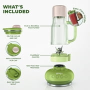 Ninja BlendBOSS 26-Oz Personal Blender, for Smoothies & Frozen Drinks, Travel Tumbler with LeakProof Lid and Chug Spout, Auto-iQ Technology, 1200PW, DB301GN Watermelon Bubblegum