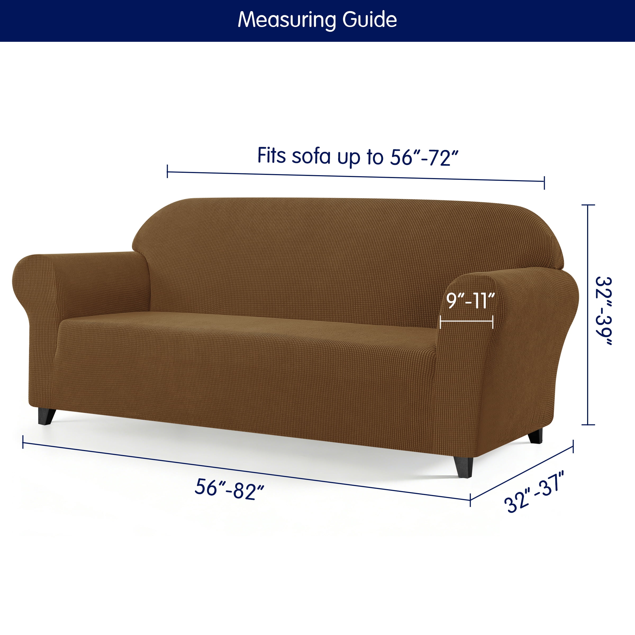 Subrtex 1-Piece Stretch Sofa Slipcover Non Slip Couch Cover (Loveseat, Coffee)