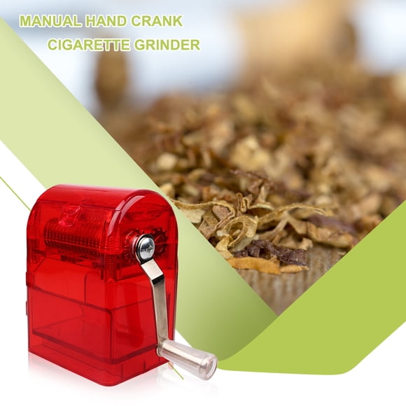 Plastic Metal Manual Grinder Handheld Crude Salt Capacity Grinding Mill Indoor Restaurant Shredder Grinding Tool Equipment with Storage Bottom Red