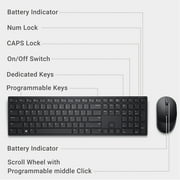 Dell Pro Keyboard and Mouse KM5221W 2.4GHz Wireless Bluetooth Programmable Black