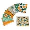 thumbnail image 5 of Soimoi 8 Pc Fat Quarter Bundle,Basic GeometricPrint 18"x 22"DIY Patchwork-100% CottonPre-Cut Quilting Fabric Green & Orange, 5 of 7