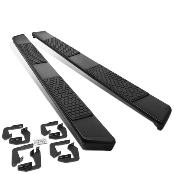 DNA Motoring for 07-21 Toyota Tundra Crewmax Cab 5.5" Black Side Step Nerf Bars Running Boards