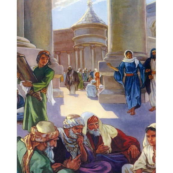 Catholic print picture - Finding of Jesus in Temple C - 8" x 10" ready to be framed