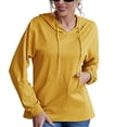 thumbnail image 2 of Sudadera Para Mujer, Sudaderas Con Capucha Para Mujer, Cómoda, Transpirable, Suave, Sencilla, Moderna Para El Trabajo ANGGREK Amarillo XL, 2 of 5