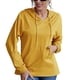 thumbnail image 2 of Sudadera Para Mujer, Sudaderas Con Capucha Para Mujer, Cómoda, Transpirable, Suave, Sencilla, Moderna Para El Trabajo ANGGREK Amarillo XL, 2 of 5