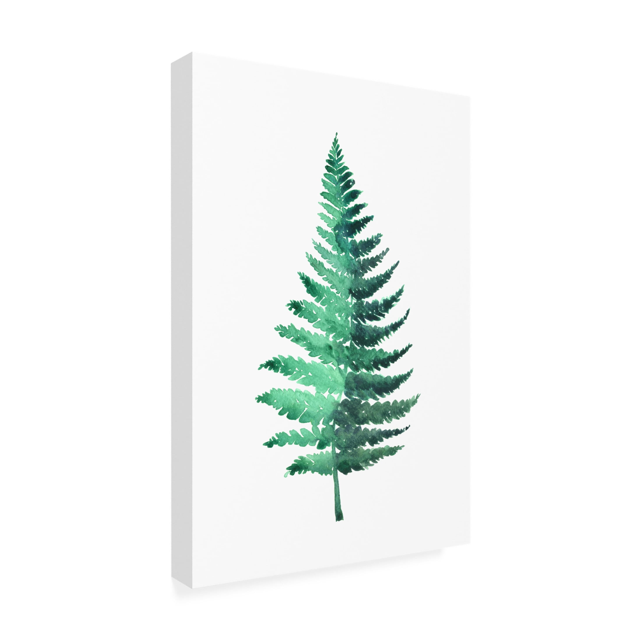 Canvas Wall Art - blursbyai 'Watercolor Fern' Wall Art for Living Room, Bedroom, or Office Décor by Trademark Fine Art - 22 x 32 Inches