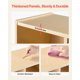 thumbnail image 4 of Armario infantil VEVOR de 2 secciones, organizador de almacenamiento de madera para niños pequeños con 4 ganchos y kit antivuelco, armarios infantiles con 4 pequeñas cajas de almacenamiento abiertas, 4 of 8