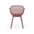 thumbnail image 5 of GDF Studio Tate Outdoor Modern Dining Chairs, Set of 4, Red, 5 of 8