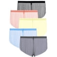 thumbnail image 2 of TANBOM Men's Sexy and Cool Boxer Briefs Nylon Mesh Underwear Black/Orange/Blue/Gray/Yellow XXXL 5-Pack, 2 of 6