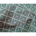 thumbnail image 4 of oneOone Silk Tabby Dark Teal Blue Fabric Diamond Geometric Craft Projects Decor Fabric Printed By The Yard 42 Inch Wide, 4 of 4