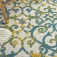 thumbnail image 3 of Nourison Aloha Indoor/Outdoor Ivory Blue 7'10" x round Area Rug, (8 Round), 3 of 10